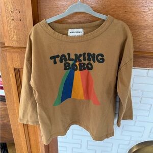 Bobo Choses Brown 'Talking Bobo' Long Sleeve Tee